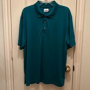 Men’s Grand Slam Turquoise Short Sleeve Polo, Quick-Dry Moisture-Wicking Fabric